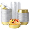 thumbnail image 1 of Mini Ramekins with Lids oz Disposable Aluminum Foil Cake Baking Tins Pans Creme Brulee Tart Pie Tins Silver Small Individual Round Containers Oven for Baking, 1 of 7
