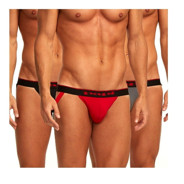 Papi Men's 3-Pack Cotton Stretch Jock Strap - 980911