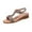 Gold, variant on Gold Women Elastic Strap Sandals Round Toe Open Toe Gold Rhinestone For Everyday Wear