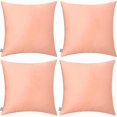 thumbnail image 1 of Chenchen 4-Pack 100% Cotton Comfortable Solid Decorative Throw Pillow Case, Square Cushion Cover Pillowcase Sublimation Blank Pillow Covers DIY Throw Pillowcase(18x18 inch/ 45x45cm,Sakura Pink), 1 of 1