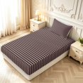 thumbnail image 2 of Manfei Rustic Plaid Fitted Sheet Queen,Vintage Check Bedding,Brown,3pcs,1 Fitted Sheet and 2 Pillowcases, 2 of 6
