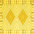 thumbnail image 1 of Ahgly Company Machine Washable Indoor Square Southwestern Yellow Country Area Rugs, 4' Square, 1 of 4