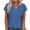 Blue-A, variant on FRSASU Women's Spring Tops Summer Dressy Casual Short Sleeve V Neck Blouses Fashion Vacation Outfit Rose Gold-D