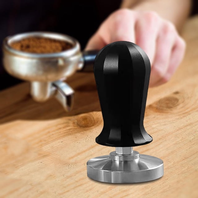Tamper BLESIY Acero inoxidable Base plana de frijol Martillo Nivelador 53 mm