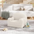 thumbnail image 4 of Accreate Kids Sofa Chair, 2-in-1 Convertible Toddler Couch and Lounge, Fold-Out Children's Sofa Bed with Teddy Fleece Fabric for Playroom, Bedroom, Nursery, Gift for Boys and Girls, 4 of 7