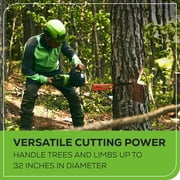 Greenworks 82V 18 (2.7kW Brushless) Prosumer Cordless Chainsaw, 4.0Ah Battery and 8A Dual Port Rapid Charger