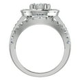 thumbnail image 3 of 2.50 CT TW Cluster Diamond Wedding Ring Set with Bands 14K White Gold, 3 of 5
