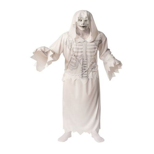 Halloween Men's Ghost Costume Role Play with Hooded Ghost Cosplay Costume for Ad 