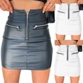 thumbnail image 3 of Seyurigaoka Summer Women High Waist PU Leather Bodycon Midi Dress Evening Party, 3 of 6