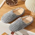 thumbnail image 2 of 2023 New Polka Dot Mute Japanese Indoor Slippers Wooden Floor Home Non Slip Couple Men And Women Plus Size Cotton Slippers, 2 of 7