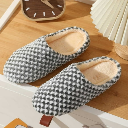 

Wefuesd 2022 New Polka Dot Mute Japanese Indoor Slippers Wooden Floor Home Non Slip Couple Men And Women Plus Size Cotton Slippers House Slippers Mens Slippers E 43