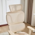 thumbnail image 2 of PUKNLY Ergonomic Office Chair with Footrest, High Back Computer Office Chair with Dynamic Lumbar Support, 2D Headrest, 4D Armrest, Sponge Seat, Mesh Home Office Desk Chair for Adults,Cream, 2 of 9