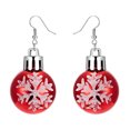 thumbnail image 2 of HWRETIE Christmas Tree Ornaments Balls,Christmas Ball Pendant Earrings Home Doecor, 2 of 6