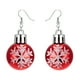 thumbnail image 2 of xihome Pack de 2 pendientes colgantes de bolas navideñas de plstico, accesorio de joyera ligero y festivo para mujer, 2 of 6