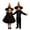 Yellow, variant on EliteGoogv Kids Halloween Witch Hat Wide Brim Pointed Hat Printed Pattern Mesh Decor Party Hat for Children