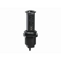 Tripp Lite Power It! 2-Outlet Pop-Up Power and Charging Dock - 2x USB-A, 6 ft. Cord, Antimicrobial Protection, Black (ps22popam)