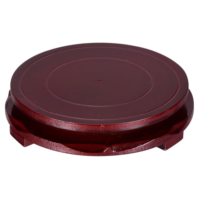 Soporte de exhibición para macetas Uxcell, soporte redondo rotatable de 5.9" de diámetro estilo imitación madera