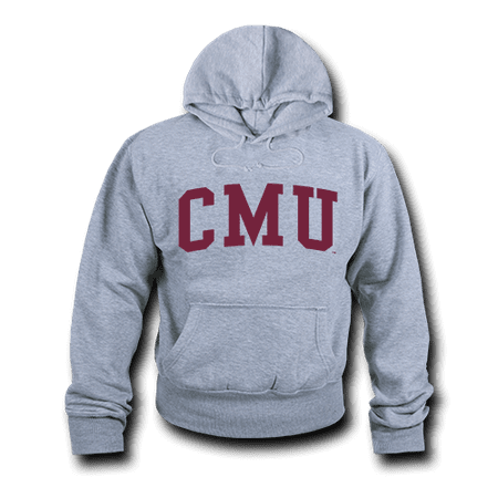 - NCAA Central Michigan University Hoodie Sweatshirt Game Day Fleece Heather Grey Large
