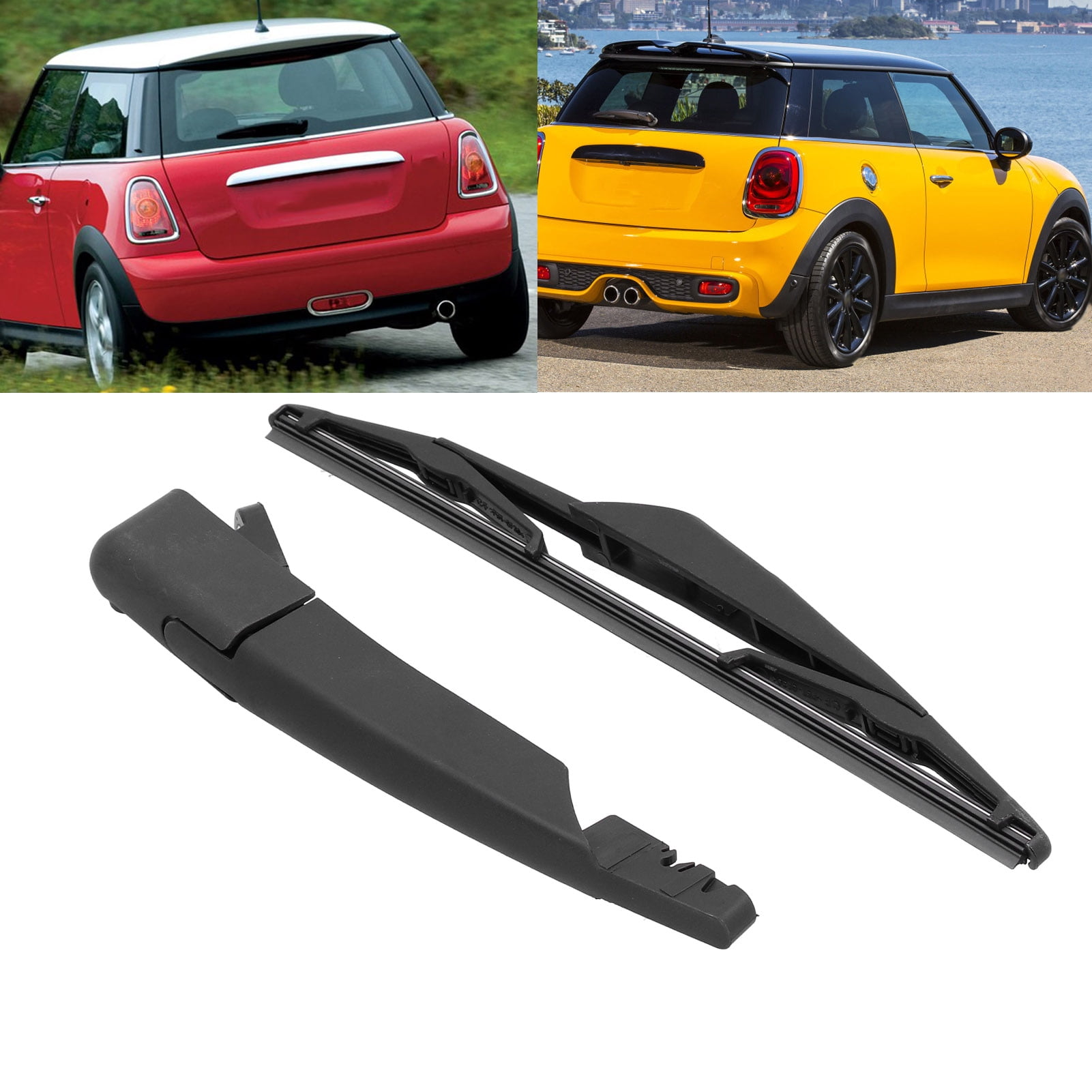 Rear Wiper Arm, ABS Rubber Windshield Wiper Blade Reliability with Blade for Replacement for Checkmate Hatchback 2-Door for Automobile