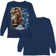 thumbnail image 3 of Jurassic Park Boys Jurassic World Long Sleeve Crewneck T-Shirt for Little and Big Boys Sizes 4-20 Navy, 3 of 7