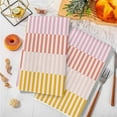 thumbnail image 3 of Colorful Stripe Kitchen Towels Set of 3, Modern Pink Red Yellow Vertical Striped Soft Microfiber Dish Towels, Absorbent Quick-Dry Washable Dishcloths for Kitchen Cleaning, Drying Dishes, 18x28 Inches, 3 of 9