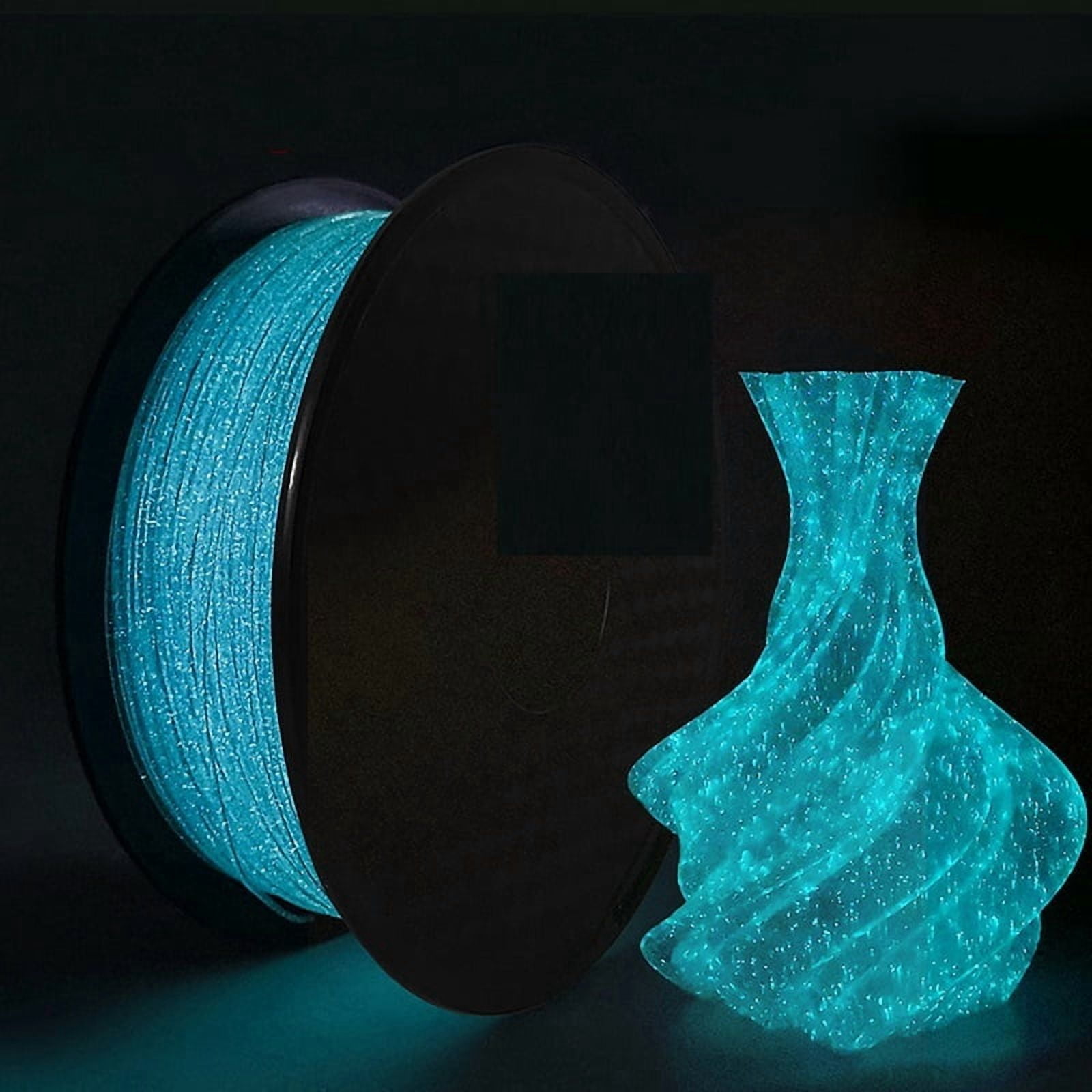Glow-in-the-Dark PLA 3D Printer Filament 1.75mm, Luminous PLA Filament for 3D Printing, 250g