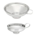 thumbnail image 2 of Stainless Steel Funnel Cup,2Pcs Household Stainless Steel Kitchen Hopper Canning Funnel Cup Solid Performance, 2 of 8