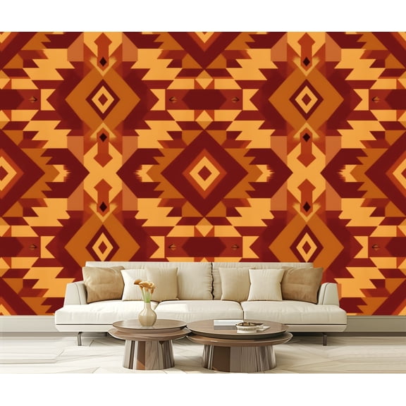 Peel and Stick Wallpaper Native American Southwest Aztec Navajo Modern Art Wall Mural Decor Self Adhesive and Removable 69in x 98in