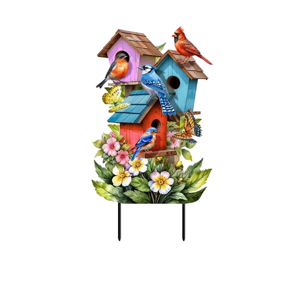 Briarwood Lane Spring Celebration Birdhouses Metal Art