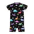 thumbnail image 5 of Cartoon Dinosaurs Baby Rompers Boy Girl Palm Trees Leaves Newborn Infant Clothes Summer Short Sleeve Jumpsuit Playsuit Bodysuit, 5 of 6