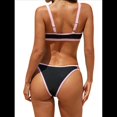 thumbnail image 3 of Conjuntos de Bikini Recortados para Mujer 2025, Ropa de Playa, Vacaciones, Trajes de Baño, Trajes de Crucero, Trajes de Baño de Dos Piezas, Negro, Talla S, 3 of 6