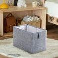 thumbnail image 3 of Deals Folding Storage Box Without Lid Sundries Box with Handles,Toy Storage Box Home with Hollow Clothes Storage Box for Household,Fabric Storage Bins, 3 of 8