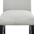 thumbnail image 4 of 2pc Soft Dove Gray Fabric Upholstery High Back Chair Dark Finish Legs Furniture, 4 of 5