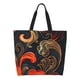thumbnail image 1 of Disketp Fiery Floral Pattern Bolsa Tote Estampada para Mujer, Bolso de Hombro y de Mano para Compras y Viajes, 1 of 8