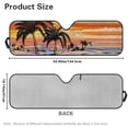 thumbnail image 3 of Psesaysky Hawaii Palm Tree Sunset Windshield Sun Shade for Car Off-road Vehicle SUV Truck (52.95x16.14 Inches), Sun Shade Windshield, Shades for Windows, Protector Blocks UV, Funny Car Decor, 3 of 7