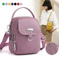 thumbnail image 1 of Bolso mensajero de múltiples compartimentos para mujer - Bolso bandolera de nylon con tira desmontable, organizador de viajes y compras, 1 of 1