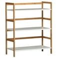 thumbnail image 5 of Eccostyle 3-Tier Bamboo Frame Stackable Bookshelf - White, 5 of 7