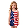 thumbnail image 2 of OOOUM Girls 2 Piece Matching Clothing Set Independence Day Print Sleeveless Top And Shorts Ruffle Stylish And Comfortable Outfits Sets Multicolour 18-24 Months, 2 of 7