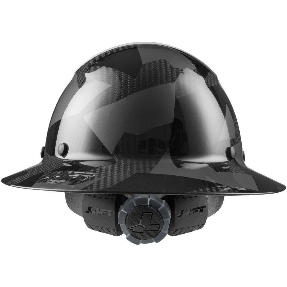 Lift Safety Hard Hat Dax Black Camo Carbon Fiber Full Brim