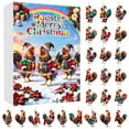 thumbnail image 1 of TIELUTT Advent Calendar Rooster with Santa Hats and Scarves 24 2D Rooster Hanging Large Timer Electronic Timer Seconds Shower Head Timer Mechanical Kitchen Timer Extra Loud Battery Candlesticks, 1 of 8