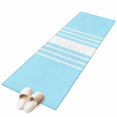 thumbnail image 2 of 2'x6' Rug Runners for Hallways Kitchen, Aqua White Stripe Non Slip Entryway Beside Floor Carpet Runner, Modern Rustic Vertical Striped Washable Laundry Room Bedroom Throw Rugs Mat for Family Pet, 2 of 8