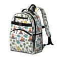 thumbnail image 2 of Colorful Dinosaurs Volcanoes Plants Pattern Cute School Backpack Bag for School with Padded Back and Adjustable Shoulder Straps 15.25"x11.5"x5.25", 2 of 5