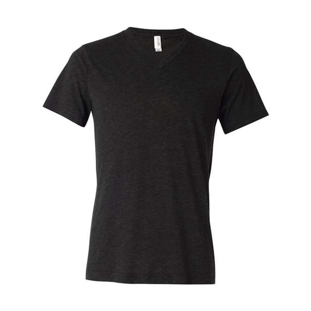 Camiseta unisex Bella lienzo manga corta cuello en V mezcla de colores XS CHAR-BLACK TRIB