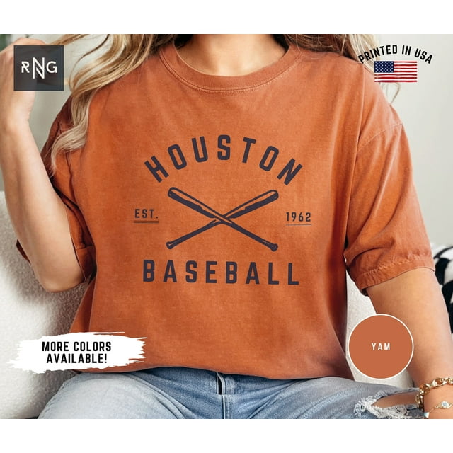 Houston Baseball Shirt, Houston Baseball Team Tshirt, Retro Houston Baseball Team Shirt, H - Ivory - M
