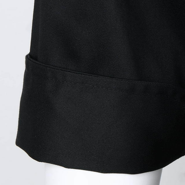 Veste de Chef Rétro Uniforme de Cuisine Vêtements de Travail Longs Serveuse Manches Hôtel Cuisine 3TG Noir