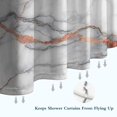 thumbnail image 6 of White Marble Rose Gold Line Pattern Shower Curtain 36"x72" ,Bathroom Decorative Shower Curtains Set with 12 Hooks,Modern Waterproof Washable Shower Curtain, 6 of 6