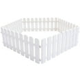 thumbnail image 1 of 5Pcs Garden Picket Fence Plastic White Edgings Decorative Landscape Path Panels, 1 of 5