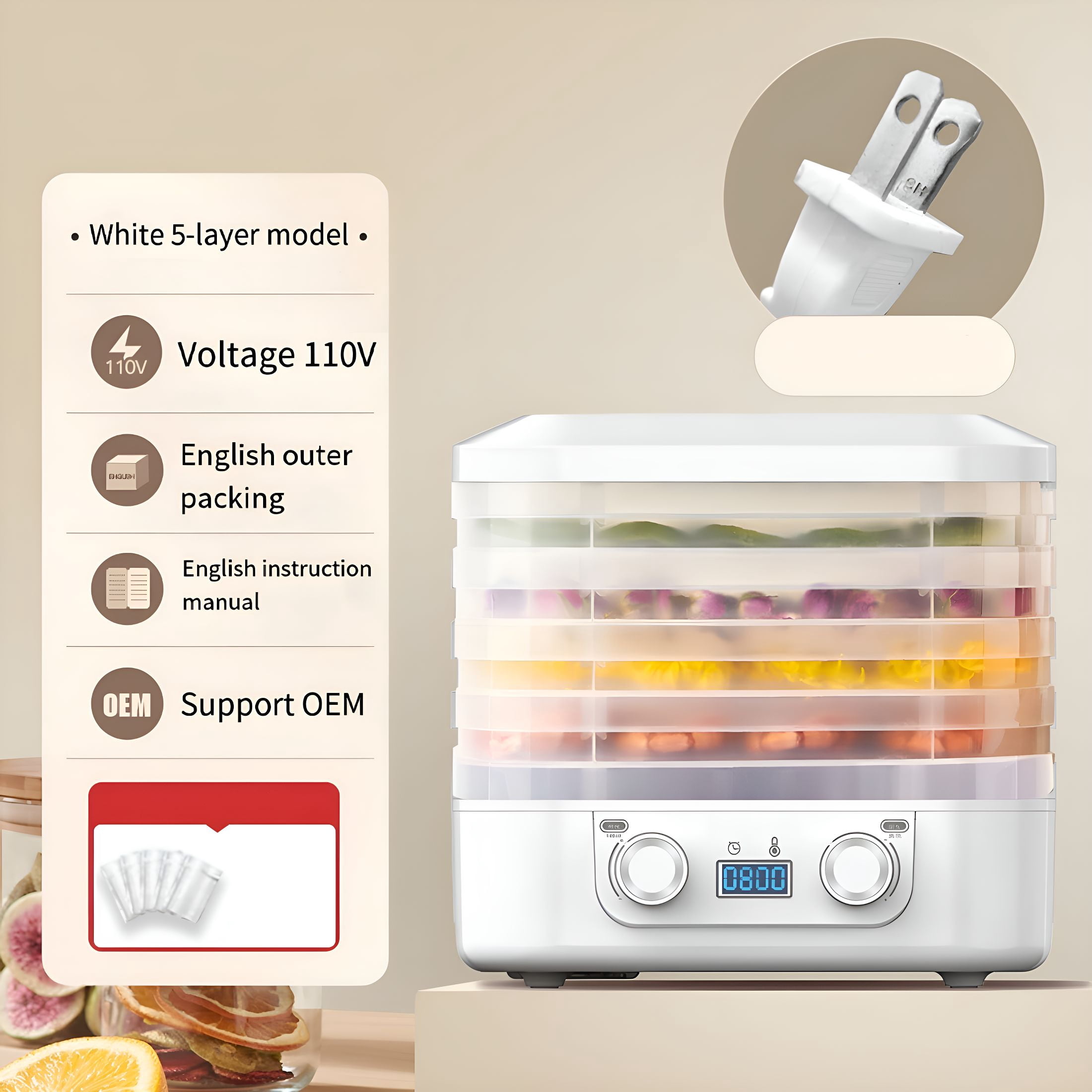 CURYMAY Freeze Dryer Machine for Home for Candy & Snacks Dryer Machine 5 Trays Home Freeze Dryer for Food Preservation