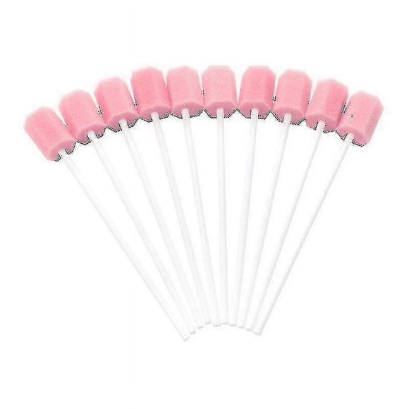 100pcs Disposable Oral Care Sponge Swab Tooth Cleaning Mouth Swabs With Stick Hfmqv