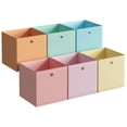 thumbnail image 1 of Juego de 6 cubos Storage Cubes SONGMICS, plegables, 33 x 33 cm, arcoíris, 1 of 7